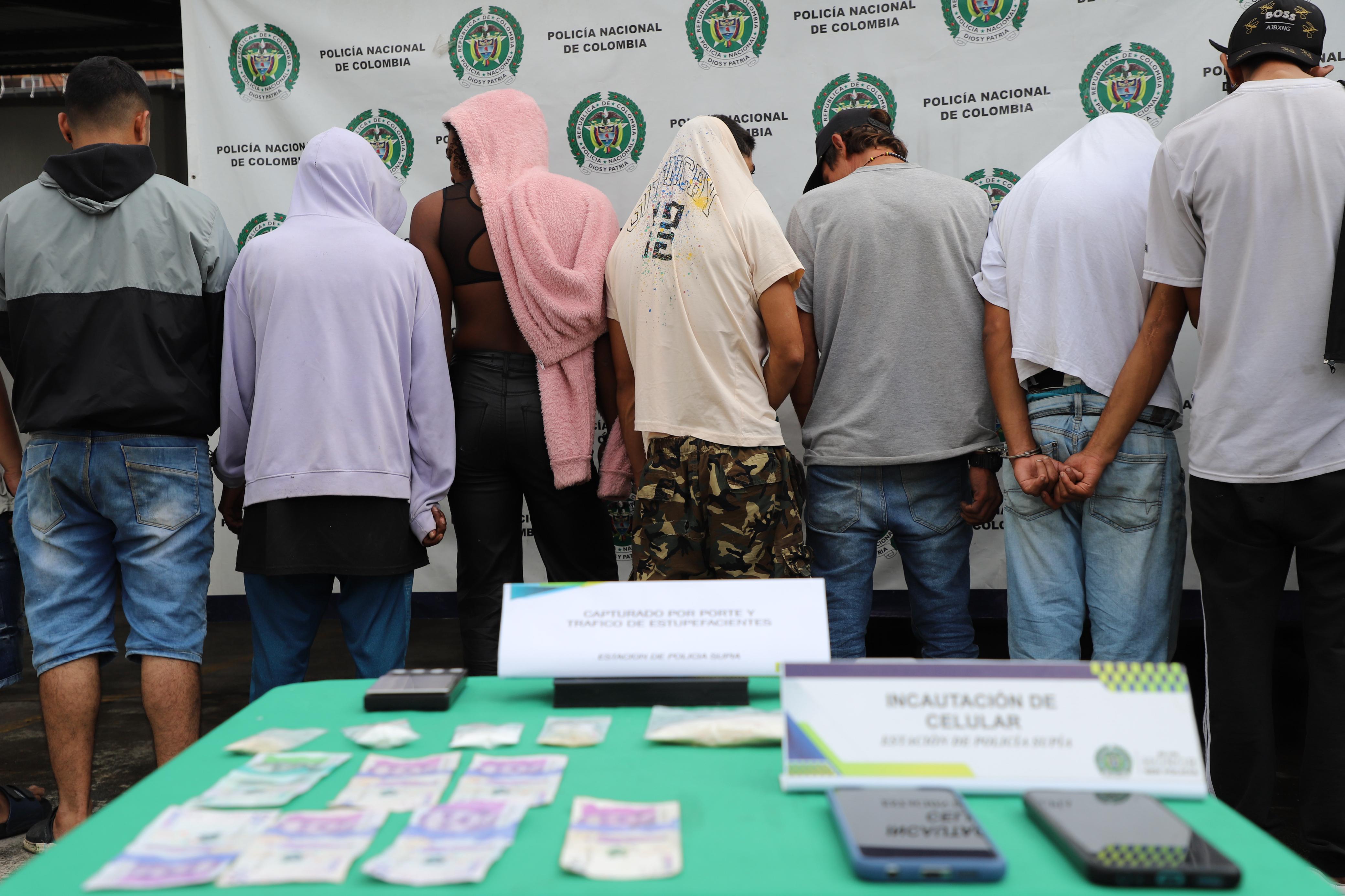 Capturas de los integrantes del grupo 'Los el río'. Foto: Policía Caldas.
