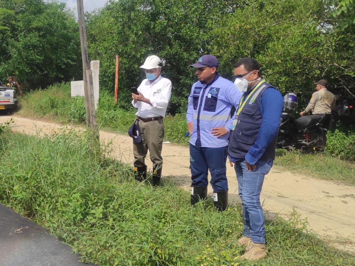Cardique realiza seguimiento a la emergencia ambiental por ruptura de emisario terrestre