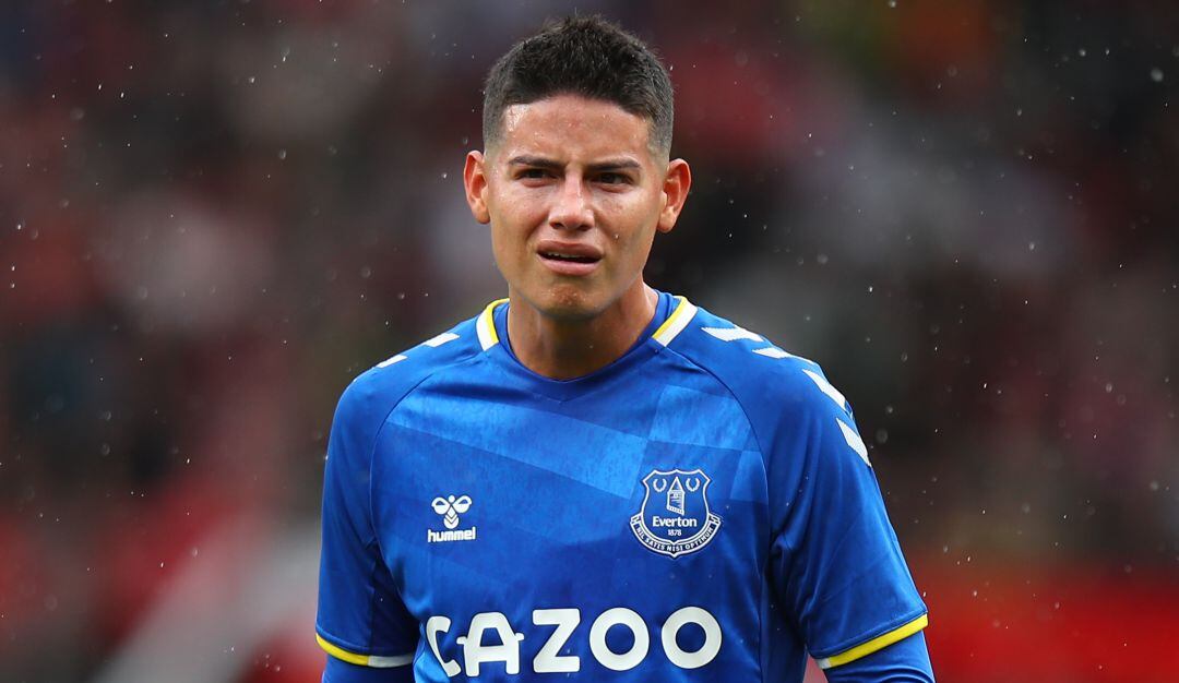 James Rodríguez disputó su último partido con el Everton, hasta la fecha, en un amistoso ante el Manchester United.