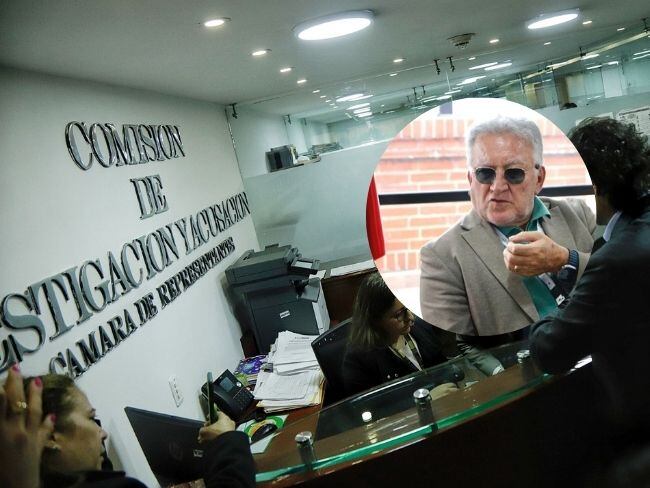 Dagoberto Quiroga rinde testimonio ante la Comisión de Acusaciones. Foto: Colprensa, Superservicios, Caracol Radio.