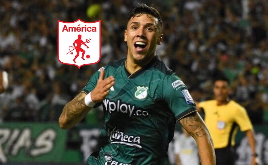 Emiliano Rodríguez, delantero del Deportivo Cali / Composición Caracol Radio