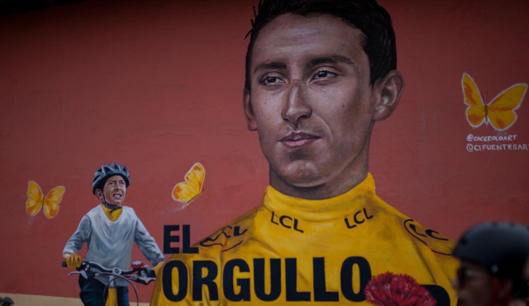 Mural Egan Bernal y Julian Esteban Gómez
