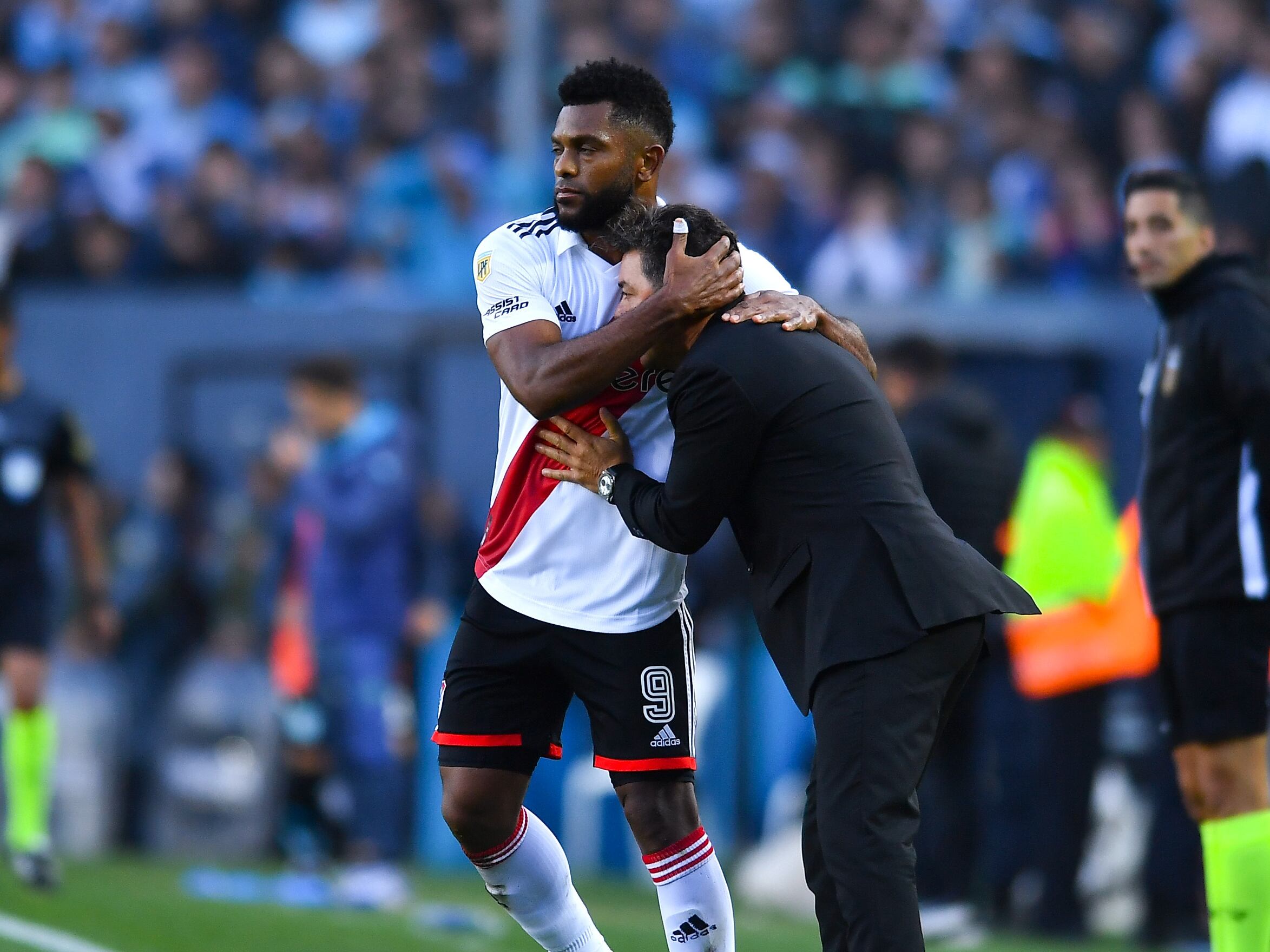 Miguel Borja y Marcelo Gallardo/ Getty Images