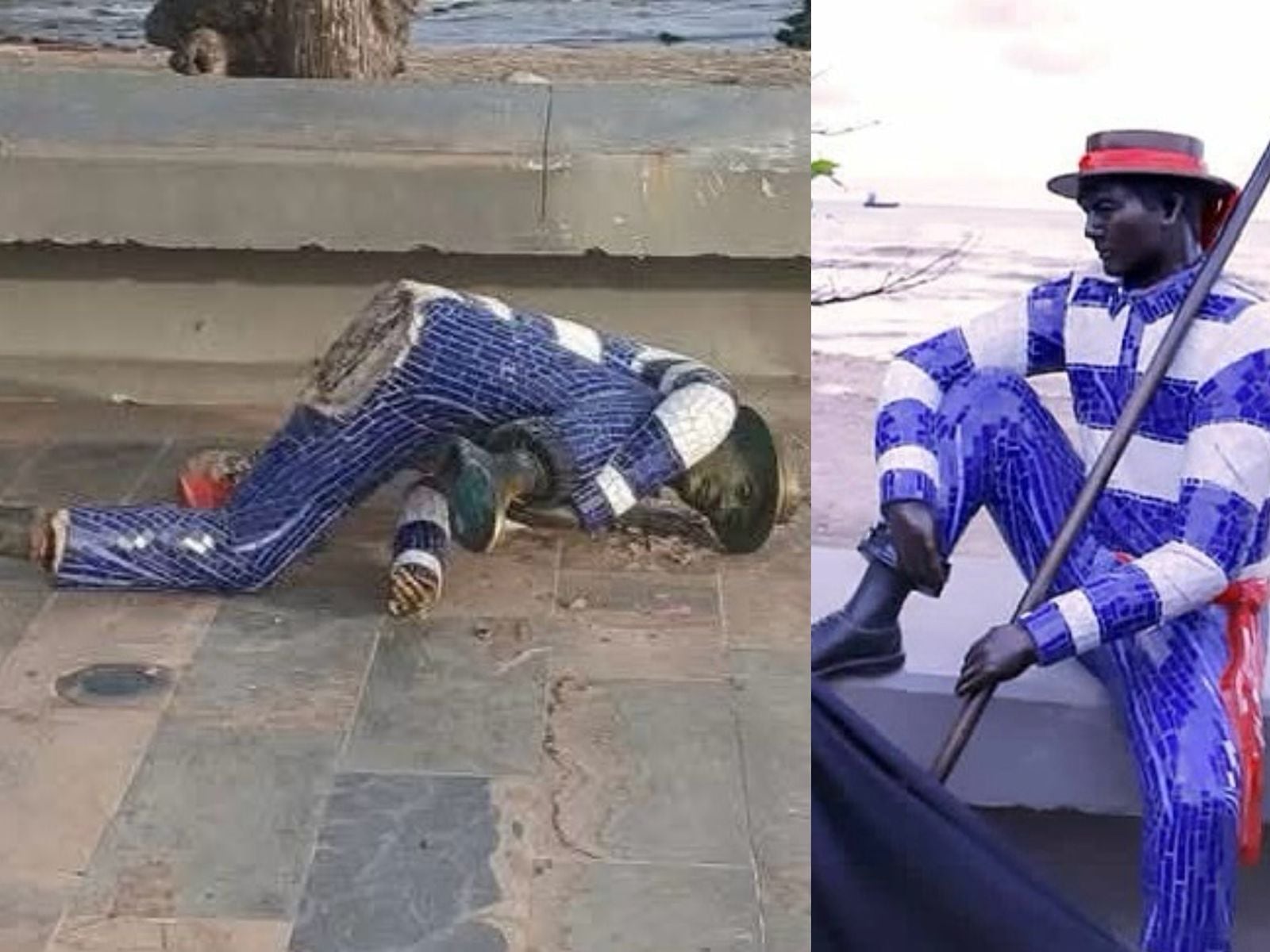 Vandalizan al gondolero veneciano de la Plaza de Puerto Colombia