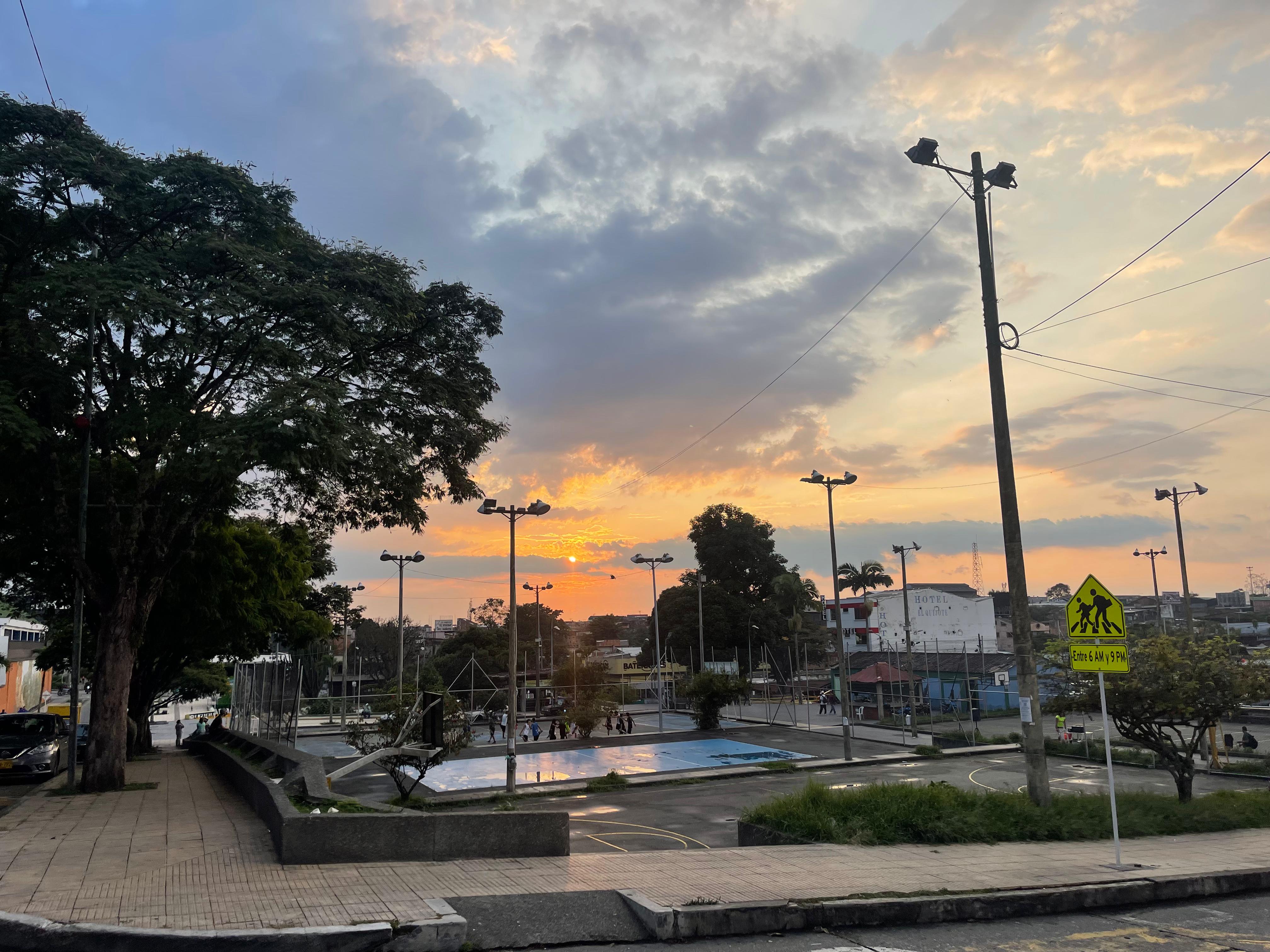 Hermoso atardecer en Armenia desde el polideportivo El Cafetero. Foto: Cortesía Juan Pablo Gonzáles