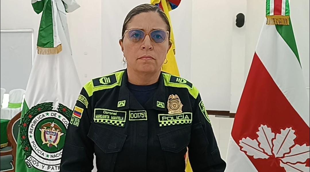 La coronel María Margarita Mantilla, comandante del Departamento de Policía de Boyacá / Foto: Caracol Radio.