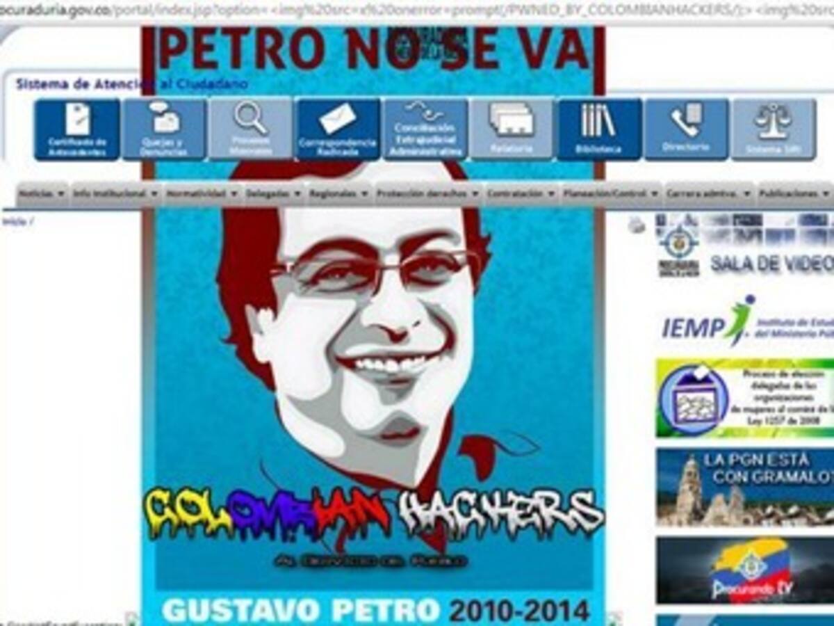 Web de la Procuraduría se normaliza tras ser hackeada por destituir a Petro