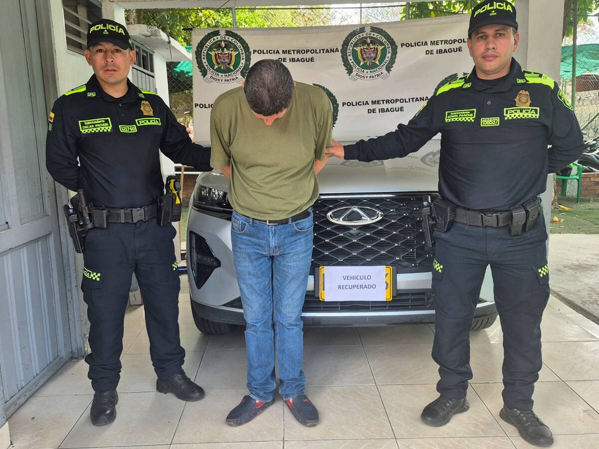 Capturan a hombre que andaba por Ibagué con camioneta de $160 millones robada en Bogotá