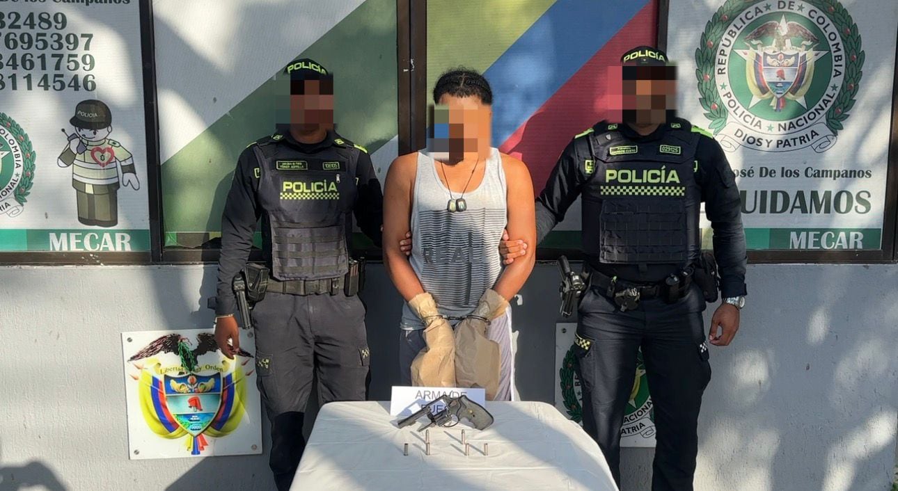 Capturado presunto homicida de Albeiro Herrera De Ávila en Parque Heredia. // Policía Metropolitana de Cartagena