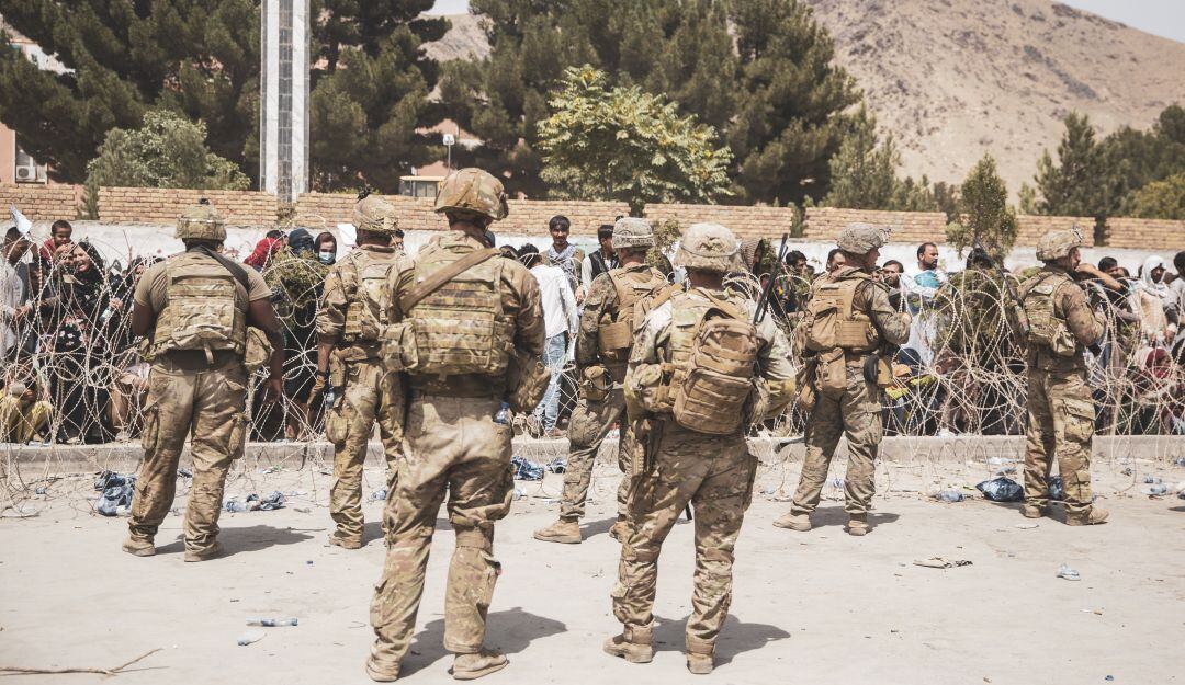 Tropas extranjeras en evacuación en Kabul