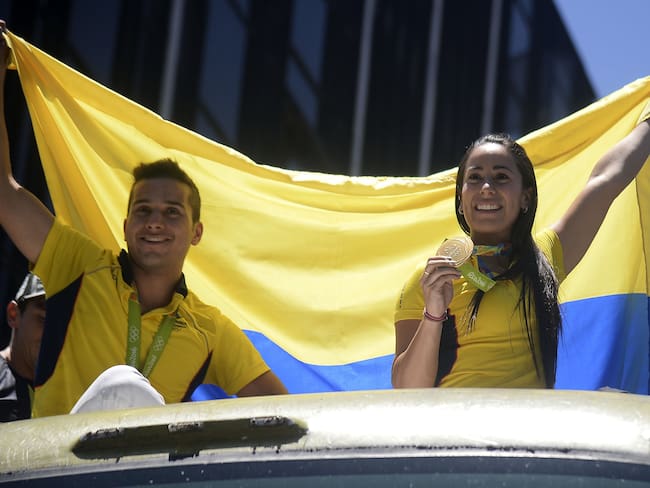 Mariana Pajón y Carlos Ramírez - Getty Images