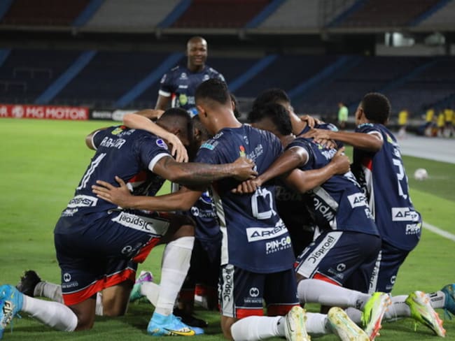 Los jugadores de Alianza FC festejan uno de sus dos goles ante el América / Colprensa.