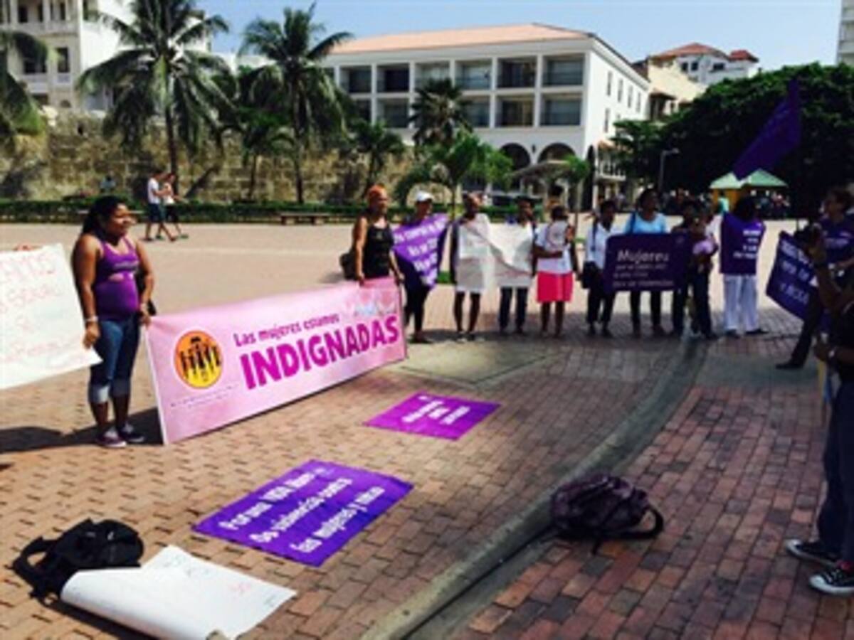 Mujeres en Cartagena protestaron contra la violencia de género