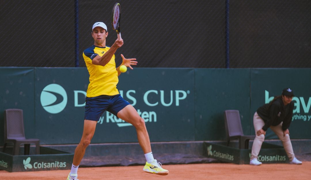 Daniel Galán completó ocho victorias con Colombia en la Copa Davis.