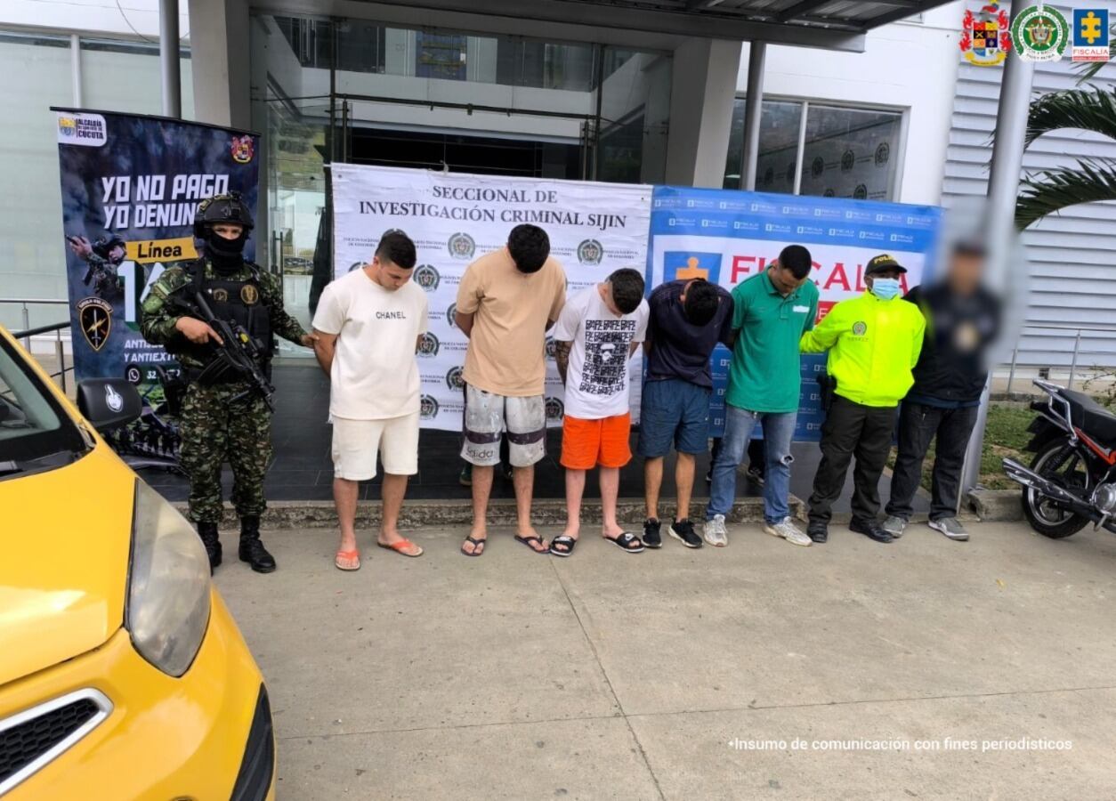 Capturan a presuntos ladrones de pasajeros de plataformas en Cúcuta. / Foto: Fiscalía.