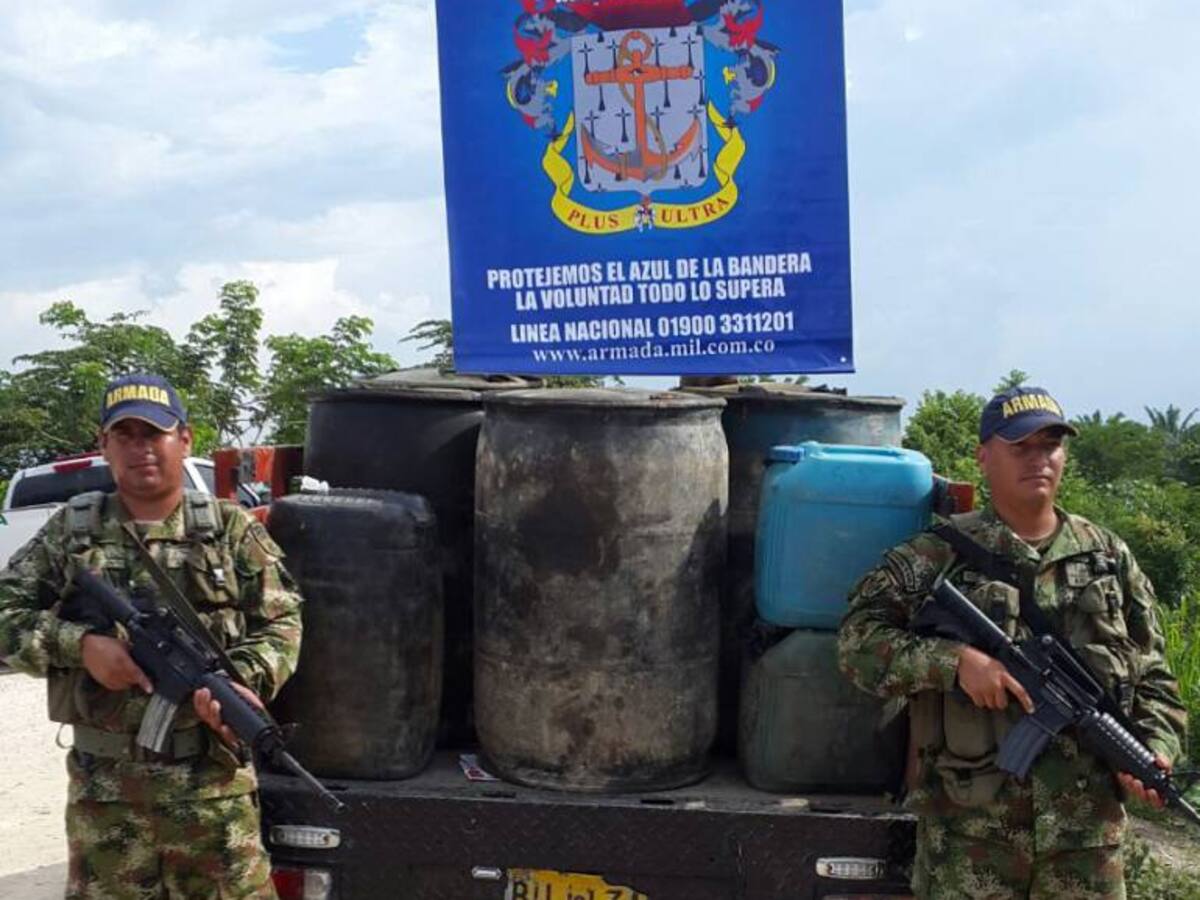 Armada Nacional incauta combustible en Bolívar