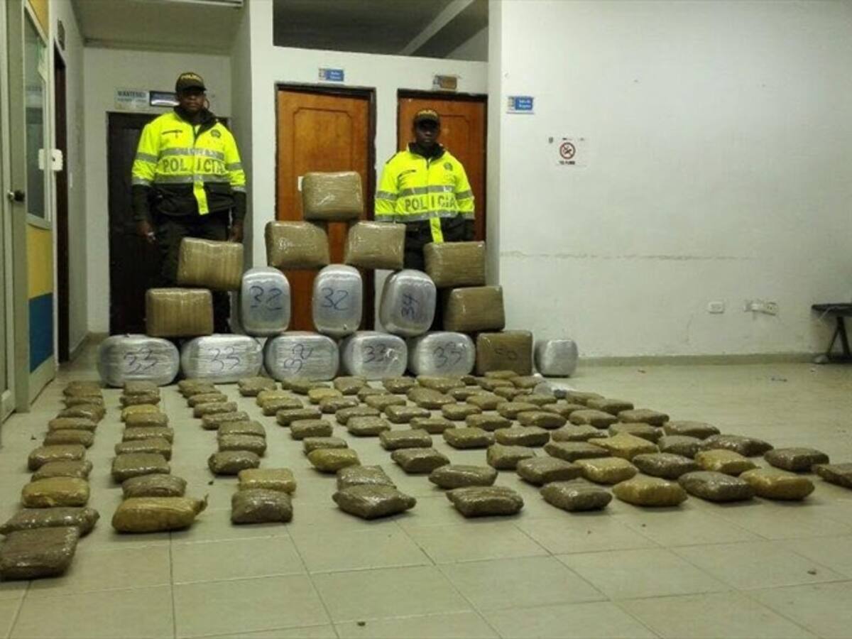 Policía incauta 252 kilogramos de marihuana en Popayán