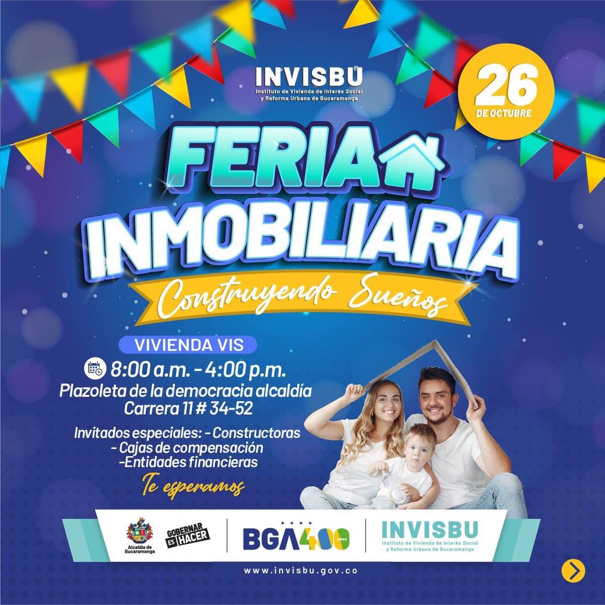 Invisbu realiza hoy feria de vivienda en la plazoleta de la democracia