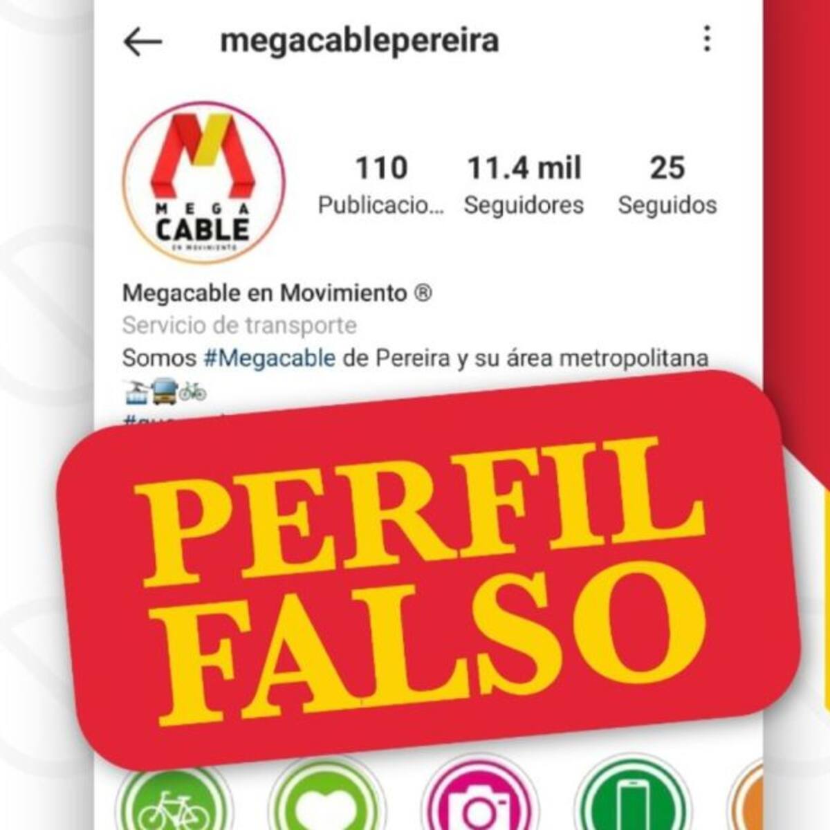 La cuenta del Megacable de Pereira está siendo suplantada en redes sociales
