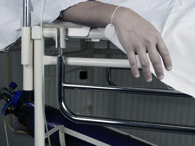 A shot in the morgue,toned image