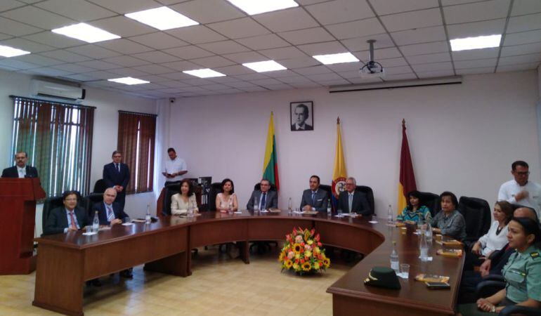 En la actividad participó el magistrado Jorge Prada de la Sala de Casación Laboral de la Corte Suprema, entre otras importantes personalidades de la ciudad. 