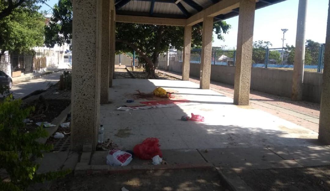 Zona donde fue encontrado el cuerpo sin vida de este hombre