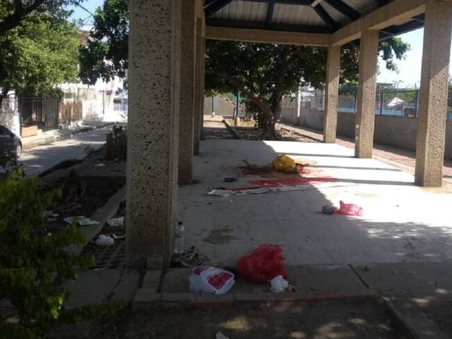 Zona donde fue encontrado el cuerpo sin vida de este hombre