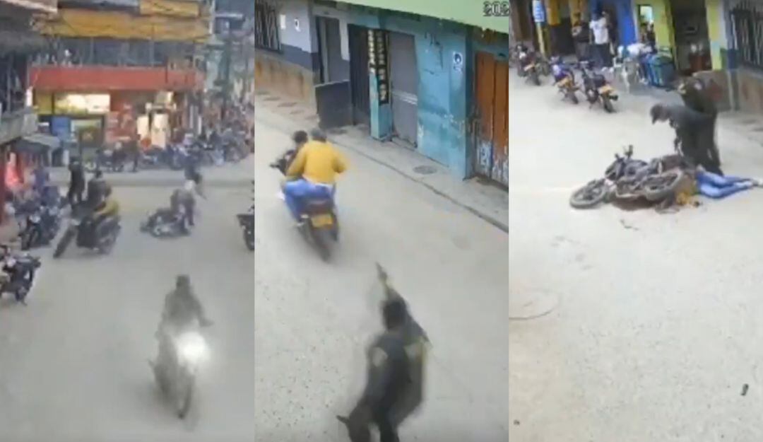 Sicarios atacaron a policía y estos reaccionaron abatiendo a uno de ellos.