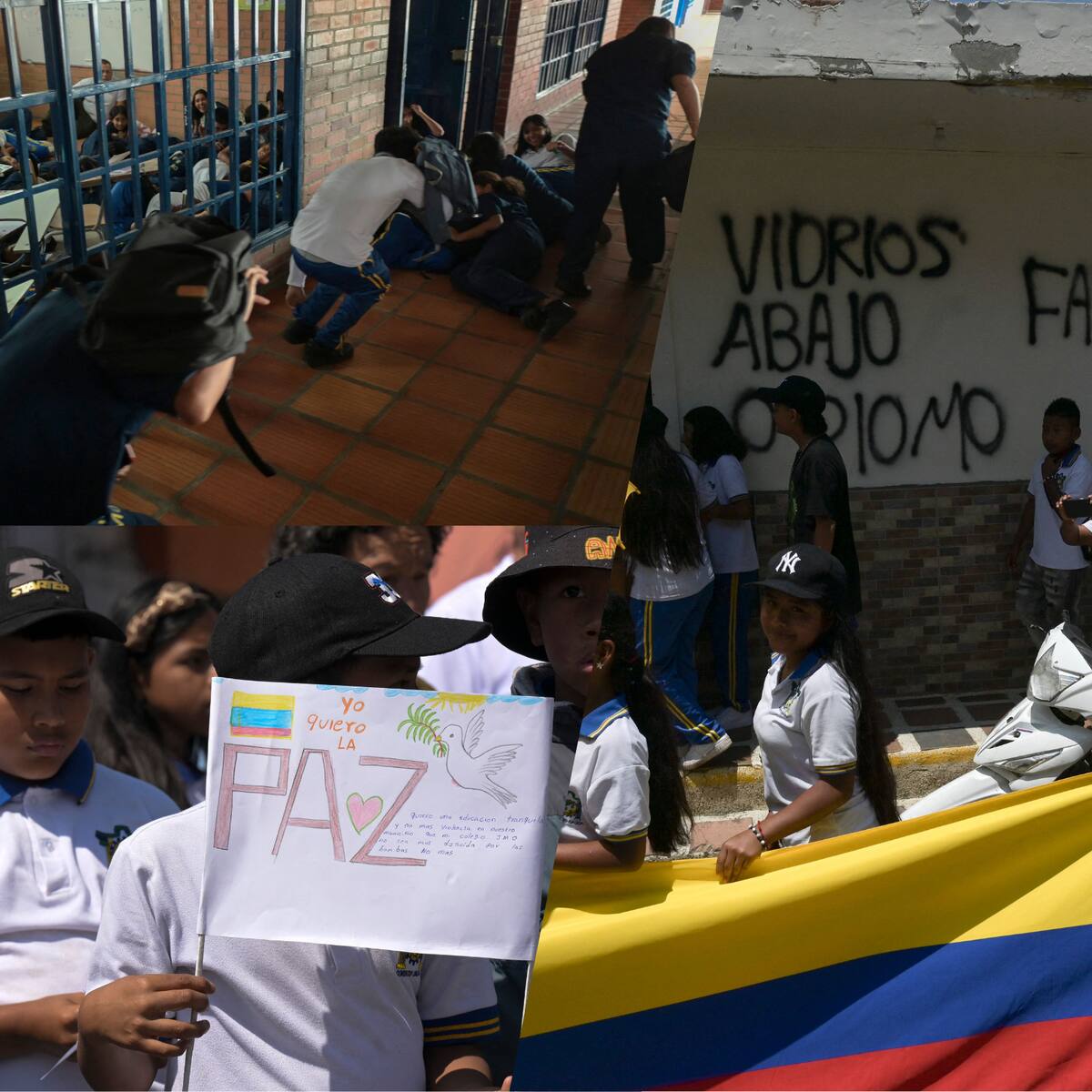 Cada 15 días un colegio en Colombia queda atrapado en el fuego cruzado del conflicto