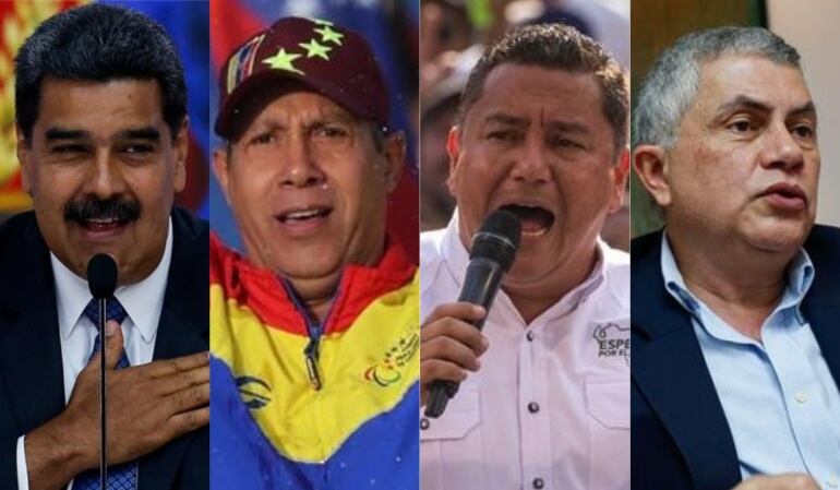 Nicolás Maduro, Henri Falcón, Javier Bertucci y Reinaldo Quijada