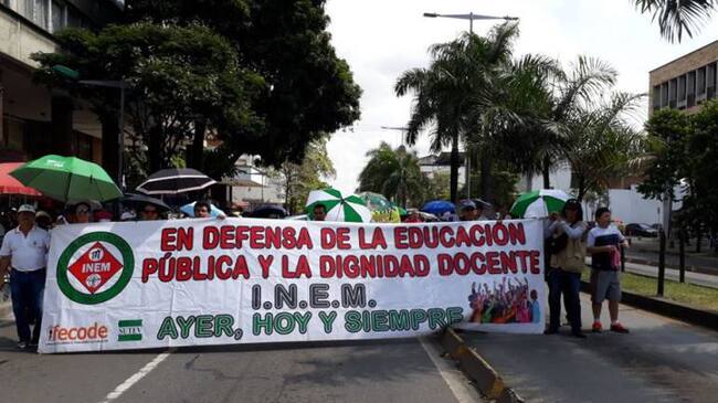 protestas de docentes