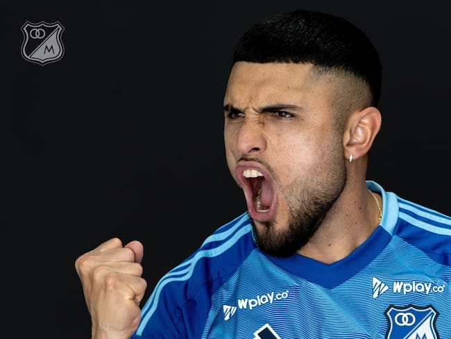 Rodrigo Ureña, volante de Millonarios / Twitter: @MillosFCOficial.