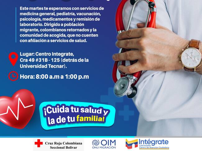 Jornada de salud todos los martes en el barrio El Líbano: A partir de mañana 29 de octubre