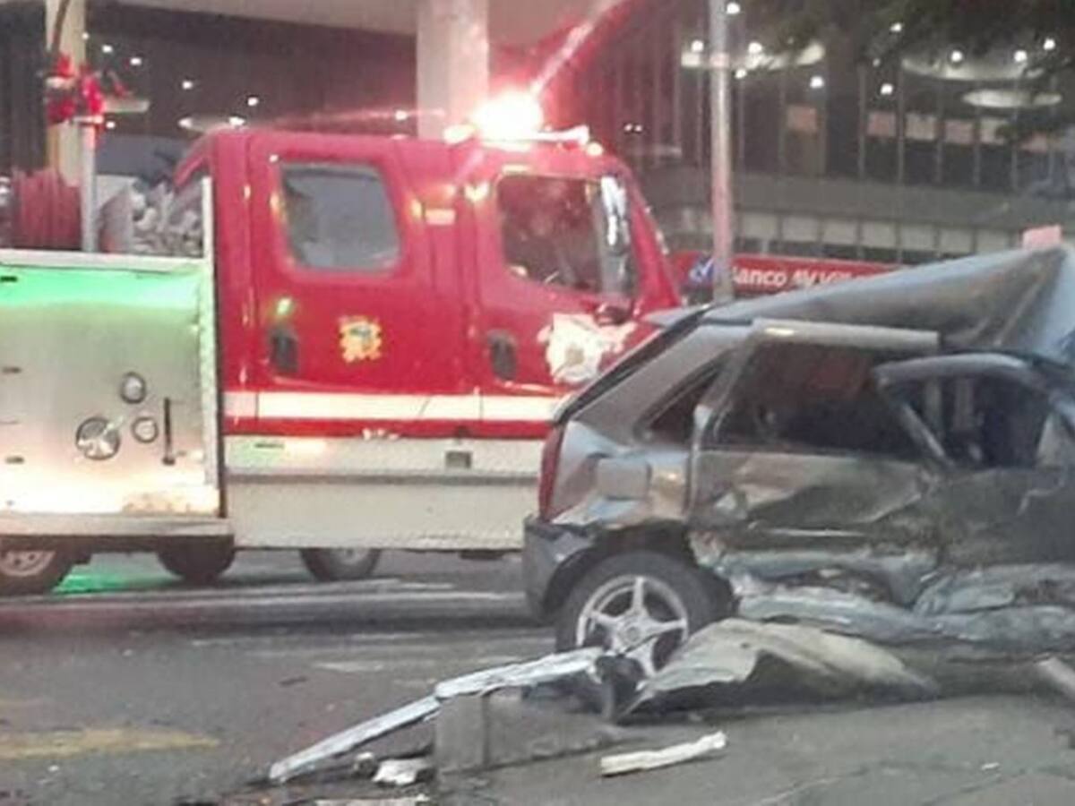 Un herido dejó fuerte accidente de tránsito en la calle 60 con Guabinal