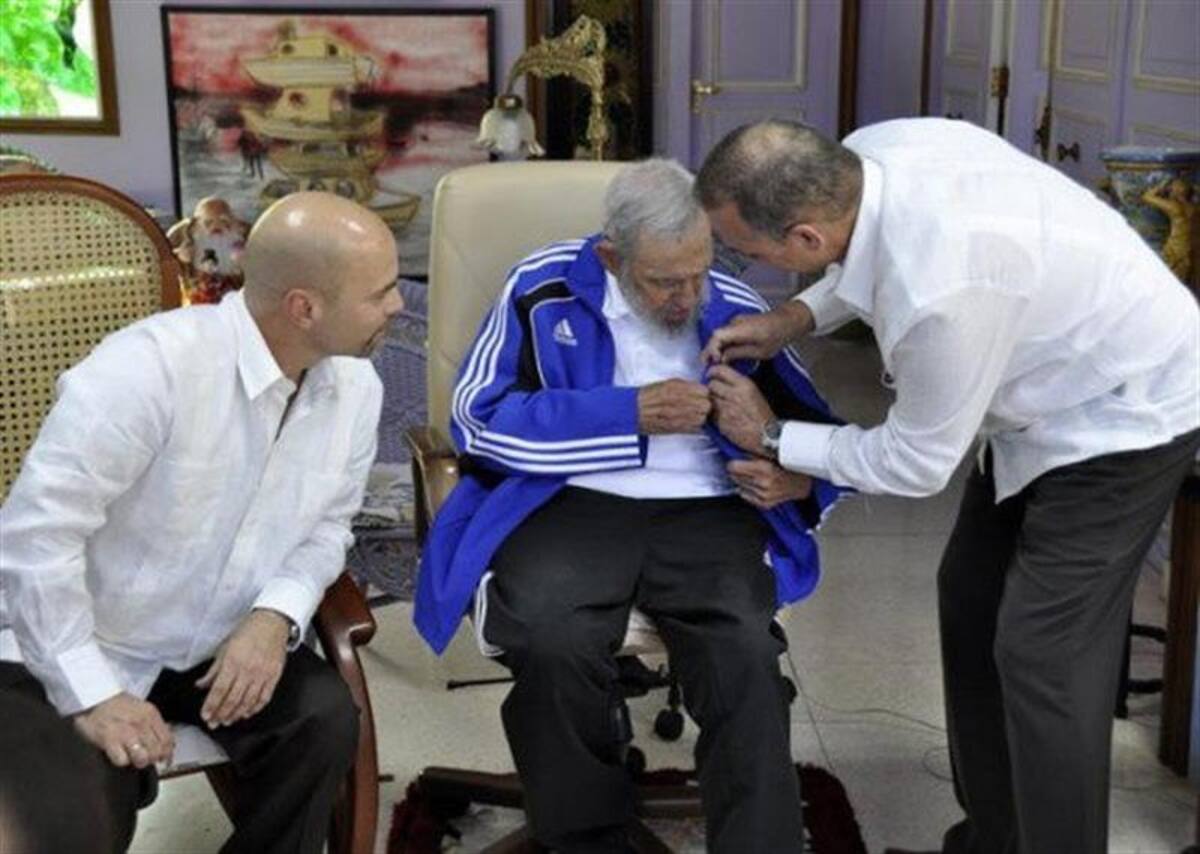 Encuentro entre Fidel Castro y 'Los Cinco'.