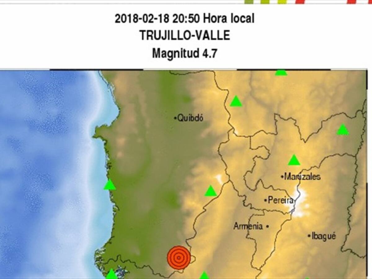 Sismo de magnitud 4.7 en el Valle del Cauca no dejó daños