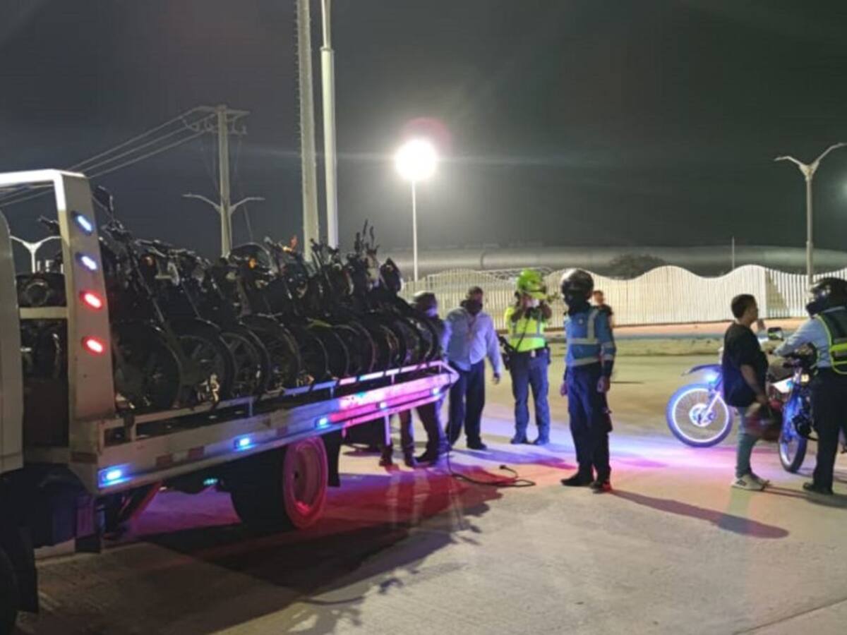Autoridades de Santa Marta 'frenan' los piques ilegales en motocicletas