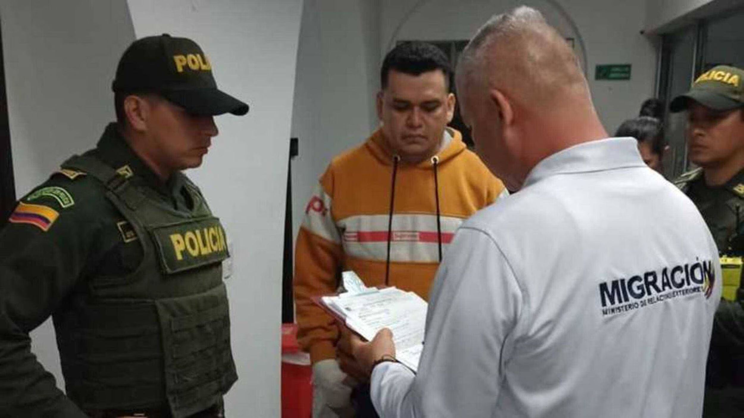 Digno Palomino fue deportado desde Venezuela. Foto: Migración Colombia.