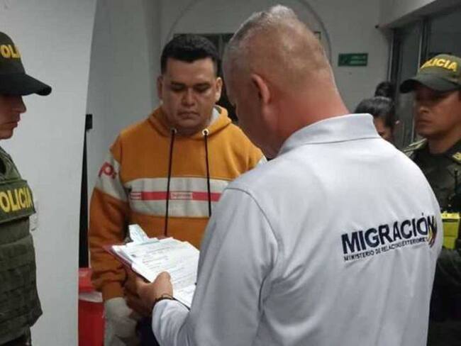 Digno Palomino fue deportado desde Venezuela. Foto: Migración Colombia.