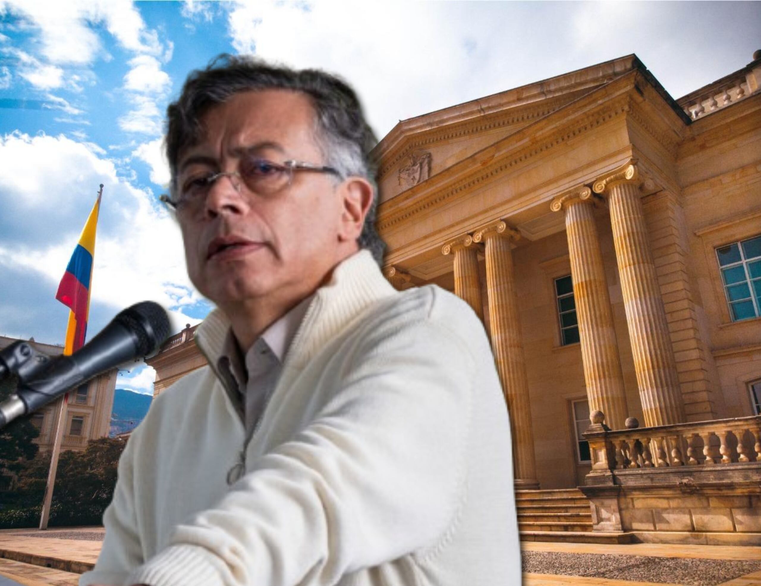 Presidente Gustavo Petro y Casa de Nariño. Fotos: Colprensa