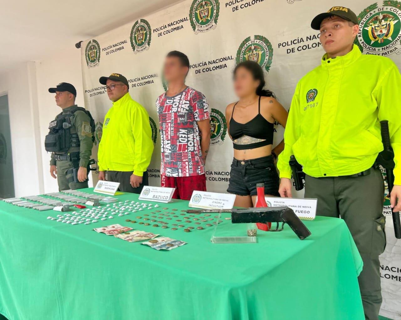 incautan un arma de fuego artesanal, 52 cigarrillos de marihuana, 83 dosis de bazuco.