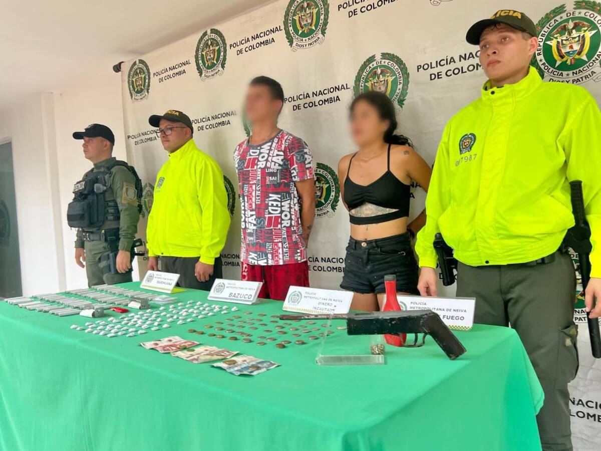 capturan en Neiva a dos ciudadanos por los delitos de porte ilegal de armas y estupefacien