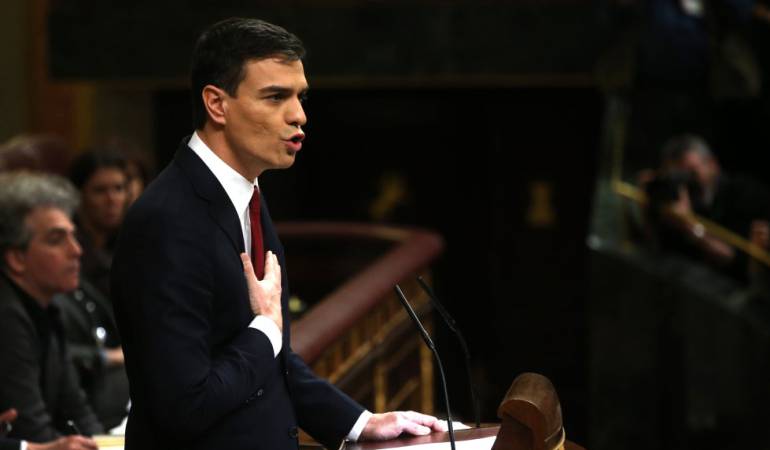 Pedro Sánchez en el debate.