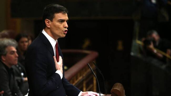 Pedro Sánchez en el debate.