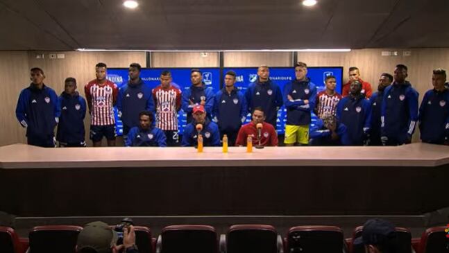 Junior salió a protestar con todos los jugadores / Captura de pantalla