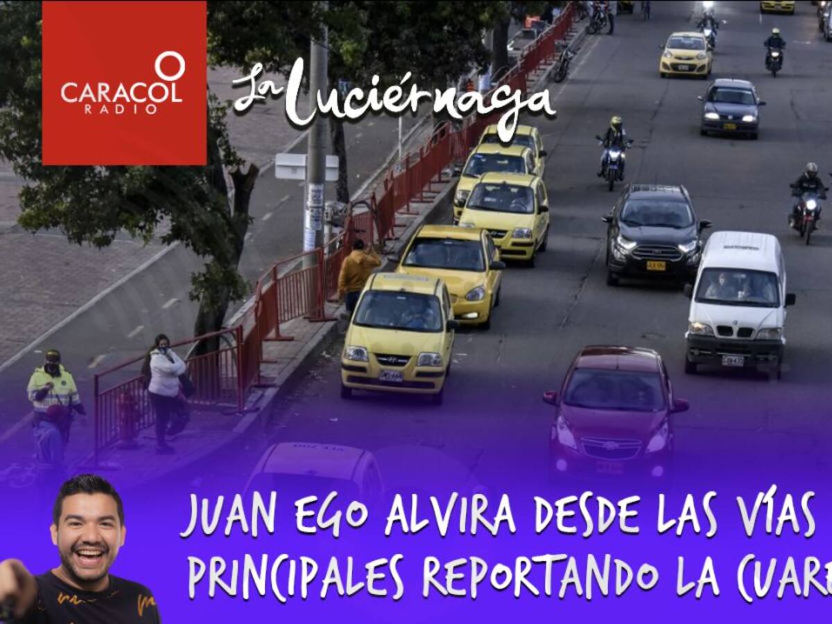 Juan Ego Alvira desde las vías principales reportando la cuarentena