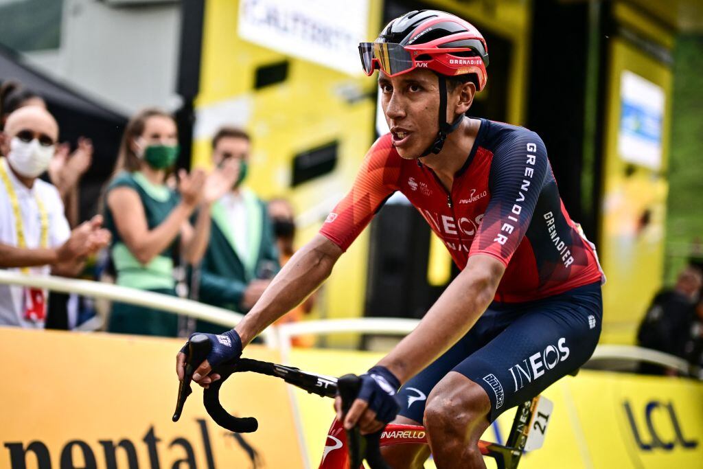 Egan Bernal en la etapa 6 del Tour de Francia (Photo by Marco BERTORELLO / AFP) (Photo by MARCO BERTORELLO/AFP via Getty Images)