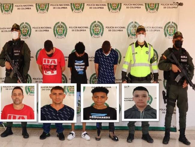 Cuatro personas fueron capturadas por los delitos de secuestro extorsivo, extorsión, hurto agravado, porte ilegal de armas y concierto para delinquir.