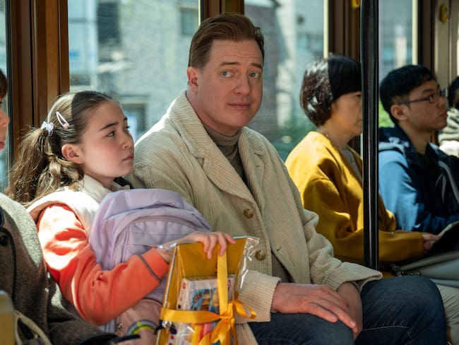 Shannon Gorman and Brendan Fraser in RENTAL FAMILY. Photo by James Lisle/Searchlight Pictures. © 2025 Searchlight Pictures. All Rights Reserved.