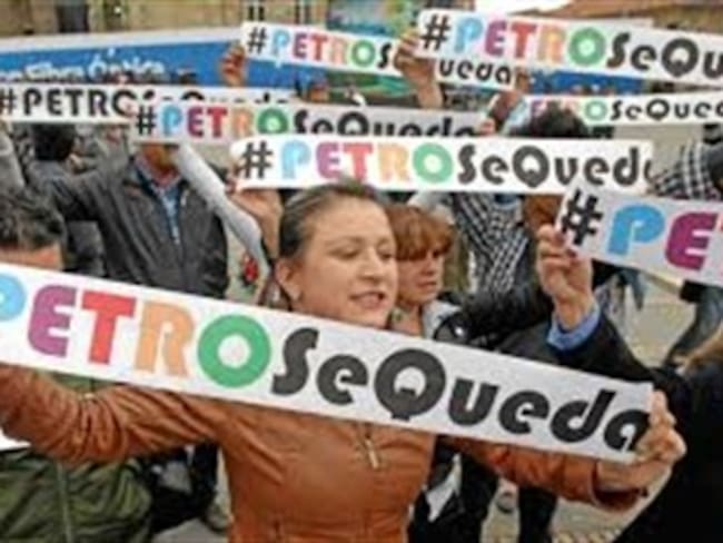 Seguidores de Petro protestaron en Cartagena, para apoyar marcha de Bogotá